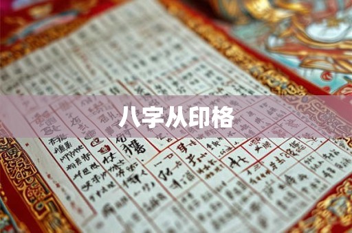 八字从印格