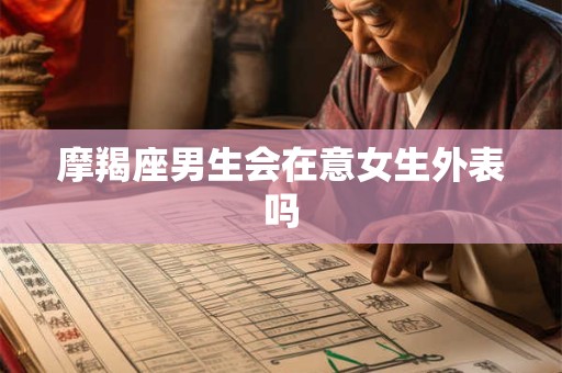 摩羯座男生会在意女生外表吗