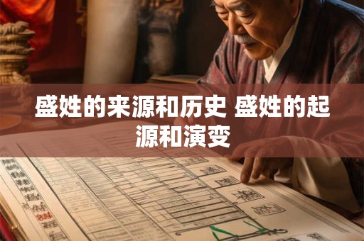 盛姓的来源和历史 盛姓的起源和演变