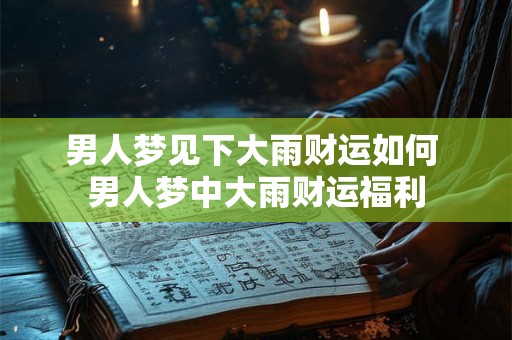男人梦见下大雨财运如何 男人梦中大雨财运福利