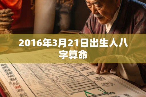 2016年3月21日出生人八字算命