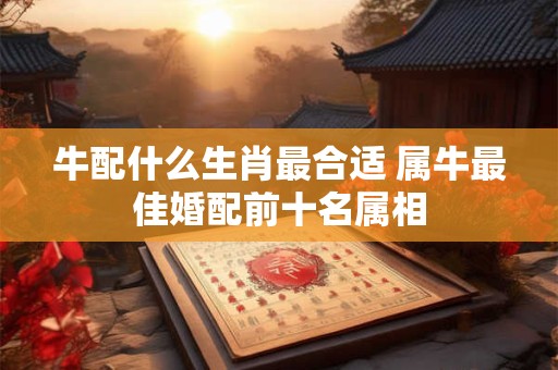 牛配什么生肖最合适 属牛最佳婚配前十名属相