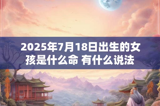 2025年7月18日出生的女孩是什么命 有什么说法