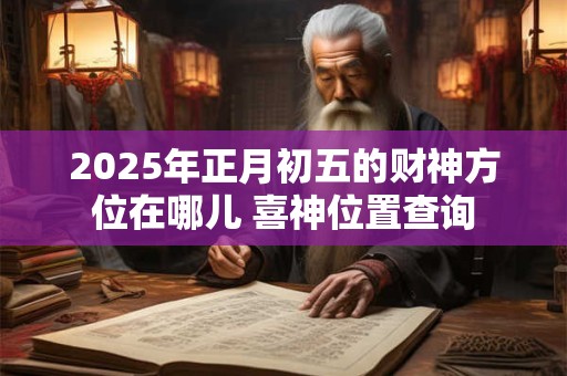 2025年正月初五的财神方位在哪儿 喜神位置查询