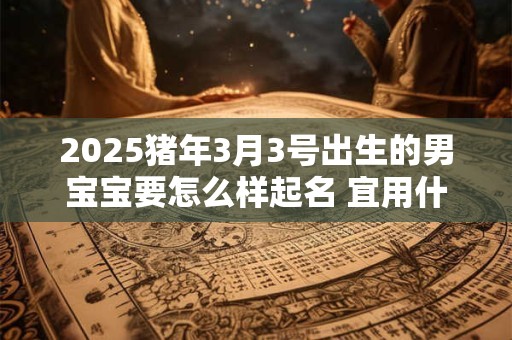 2025猪年3月3号出生的男宝宝要怎么样起名 宜用什么字