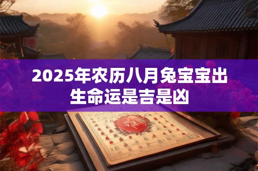 2025年农历八月兔宝宝出生命运是吉是凶