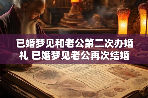 已婚梦见和老公第二次办婚礼 已婚梦见老公再次结婚
