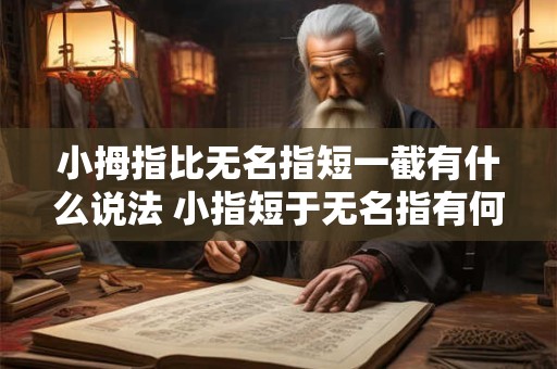 小拇指比无名指短一截有什么说法 小指短于无名指有何意义