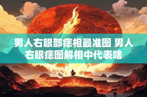 男人右眼部痣相最准图 男人右眼痣图解相中代表啥
