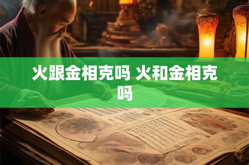 火跟金相克吗 火和金相克吗