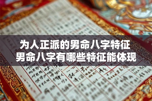 为人正派的男命八字特征 男命八字有哪些特征能体现其正派为人
