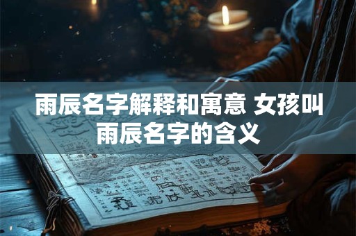雨辰名字解释和寓意 女孩叫雨辰名字的含义