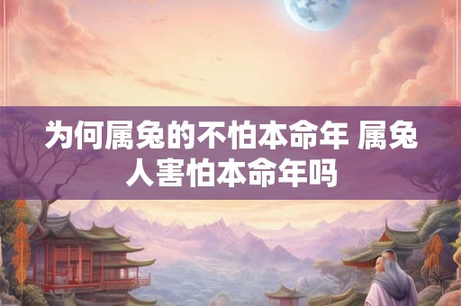 为何属兔的不怕本命年 属兔人害怕本命年吗