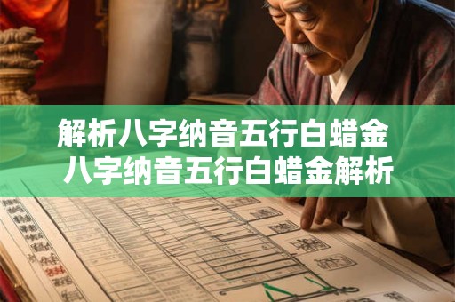 解析八字纳音五行白蜡金 八字纳音五行白蜡金解析