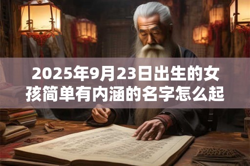 2025年9月23日出生的女孩简单有内涵的名字怎么起