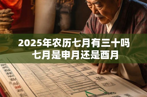 2026年农历七月有三十吗 七月是申月还是酉月 2026年农历七月有三十吗 七月是申月还是酉月