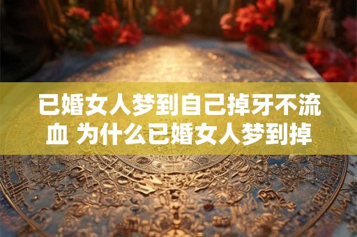已婚女人梦到自己掉牙不流血 为什么已婚女人梦到掉牙不流血