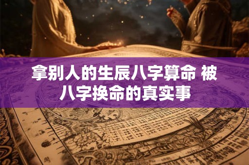 拿别人的生辰八字算命 被八字换命的真实事