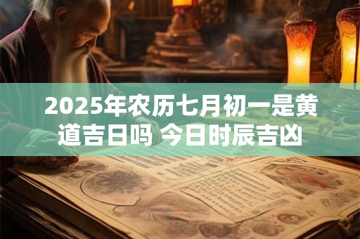 2025年农历七月初一是黄道吉日吗 今日时辰吉凶