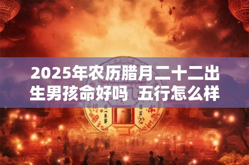 2025年农历腊月二十二出生男孩命好吗  五行怎么样