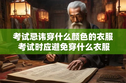 考试忌讳穿什么颜色的衣服 考试时应避免穿什么衣服
