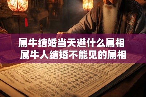 属牛结婚当天避什么属相 属牛人结婚不能见的属相