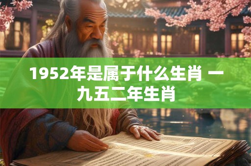 1952年是属于什么生肖 一九五二年生肖