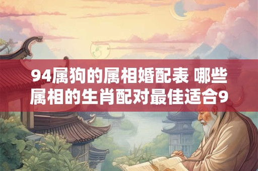 94属狗的属相婚配表 哪些属相的生肖配对最佳适合94属狗