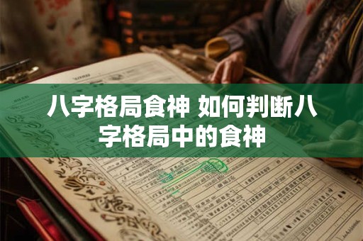 八字格局食神 如何判断八字格局中的食神