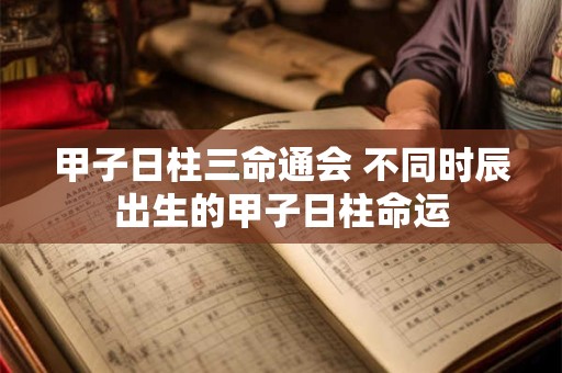 甲子日柱三命通会 不同时辰出生的甲子日柱命运