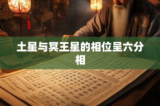 土星与冥王星的相位呈六分相