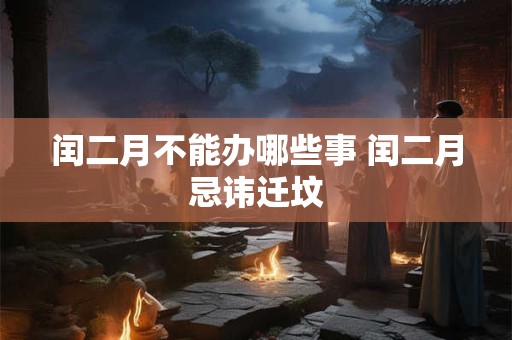 闰二月不能办哪些事 闰二月忌讳迁坟