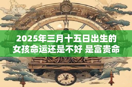 2025年三月十五日出生的女孩命运还是不好 是富贵命吗