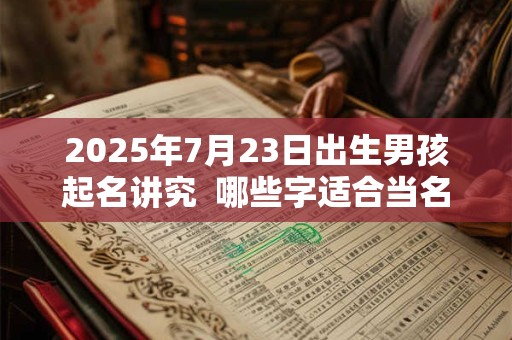 2025年7月23日出生男孩起名讲究  哪些字适合当名字