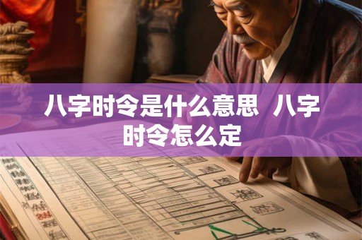 八字时令是什么意思  八字时令怎么定
