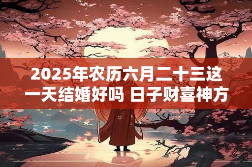 2025年农历六月二十三这一天结婚好吗 日子财喜神方位