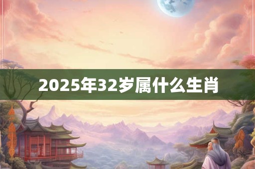2025年32岁属什么生肖