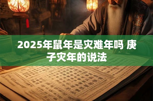 2025年鼠年是灾难年吗 庚子灾年的说法