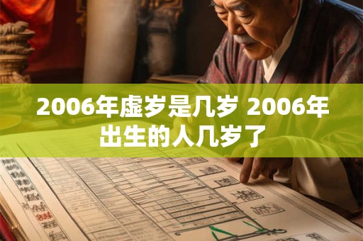 2006年虚岁是几岁 2006年出生的人几岁了