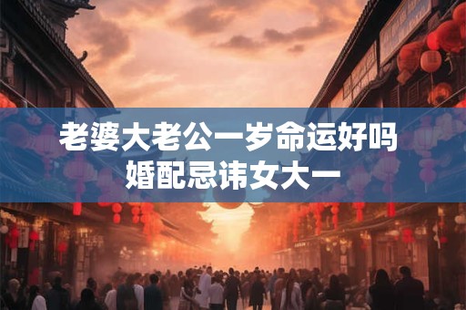 老婆大老公一岁命运好吗 婚配忌讳女大一