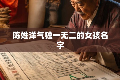 陈姓洋气独一无二的女孩名字