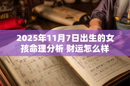 2025年11月7日出生的女孩命理分析 财运怎么样