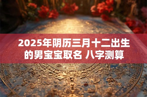 2025年阴历三月十二出生的男宝宝取名 八字测算