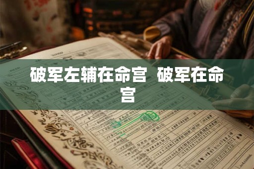 破军左辅在命宫  破军在命宫