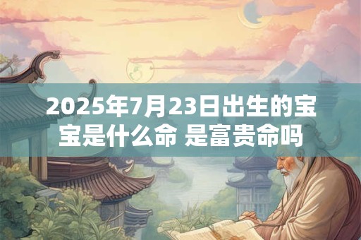 2026年7月23日出生的宝宝是什么命 是富贵命吗