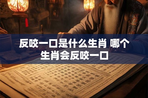 反咬一口是什么生肖 哪个生肖会反咬一口