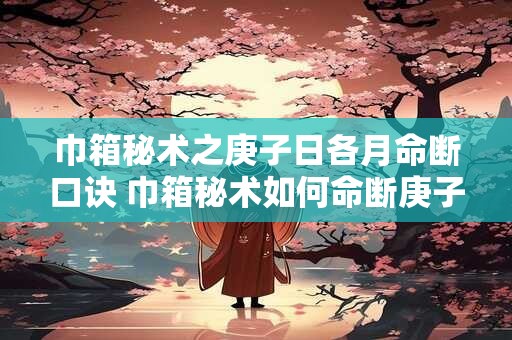 巾箱秘术之庚子日各月命断口诀 巾箱秘术如何命断庚子日各月