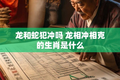 龙和蛇犯冲吗 龙相冲相克的生肖是什么