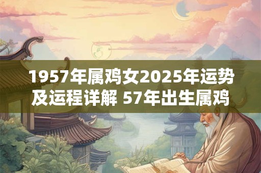 1957年属鸡女2025年运势及运程详解 57年出生属鸡人2025全年每月运势女性