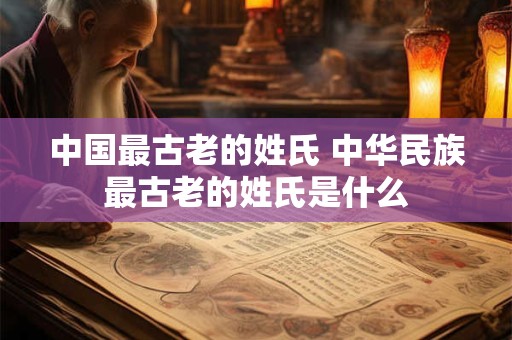 中国最古老的姓氏 中华民族最古老的姓氏是什么